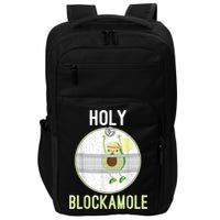 Holy Blockamole Funny Volleyball Block Avocado N Girls Impact Tech Backpack