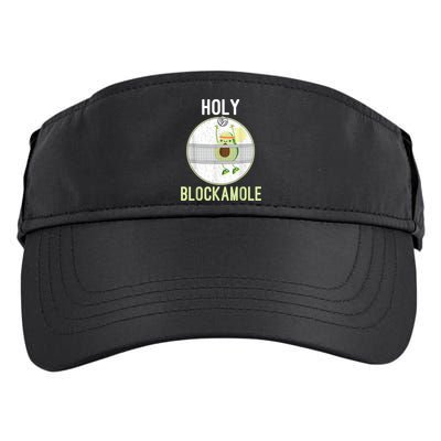 Holy Blockamole Funny Volleyball Block Avocado N Girls Adult Drive Performance Visor