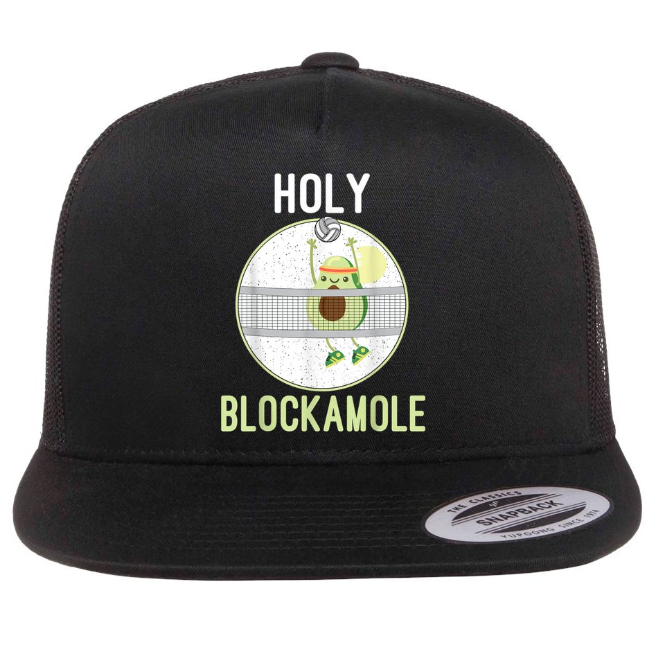 Holy Blockamole Funny Volleyball Block Avocado N Girls Flat Bill Trucker Hat