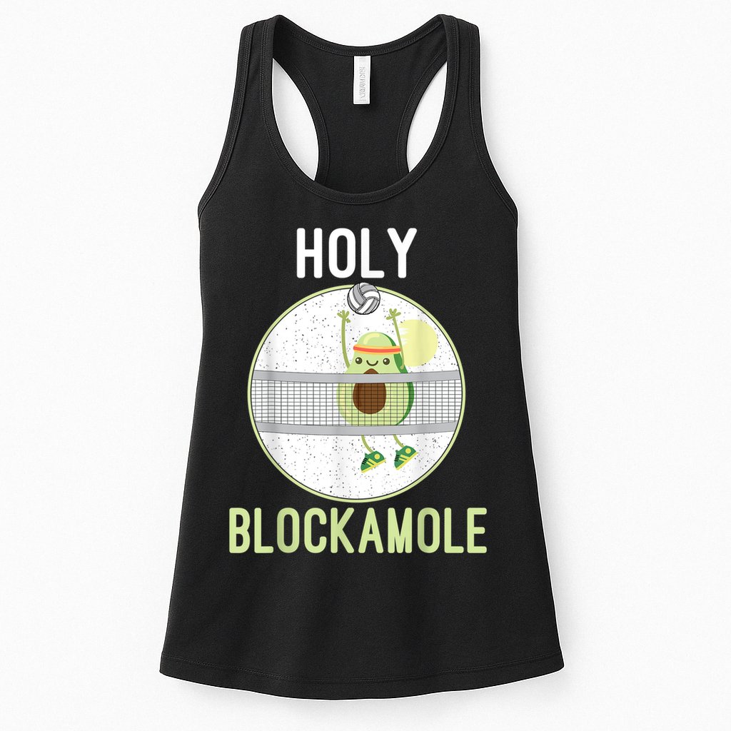 Holy Blockamole Funny Volleyball Block Avocado N Girls Womens Tank Top