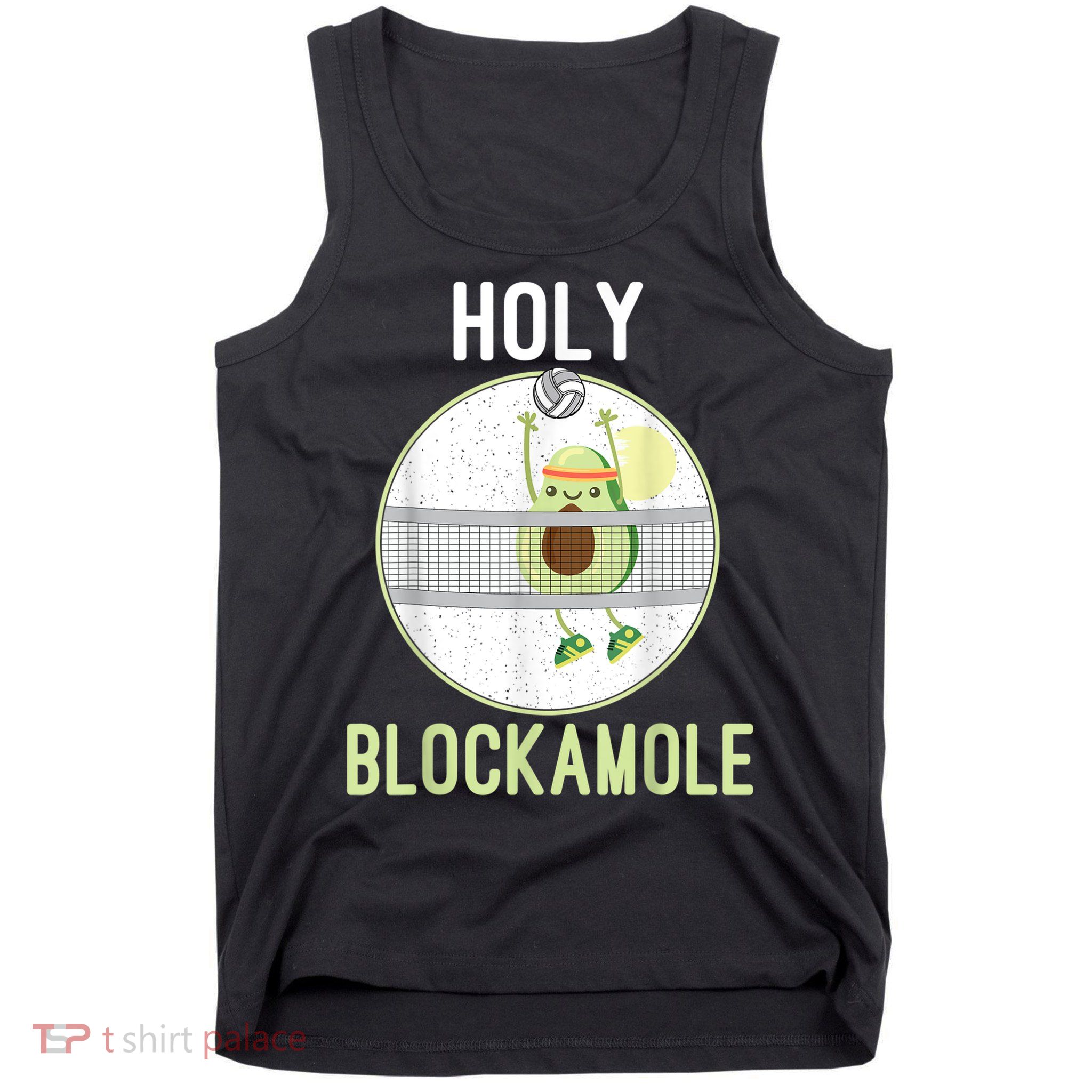 Holy Blockamole Funny Volleyball Block Avocado N Girls Tank Top