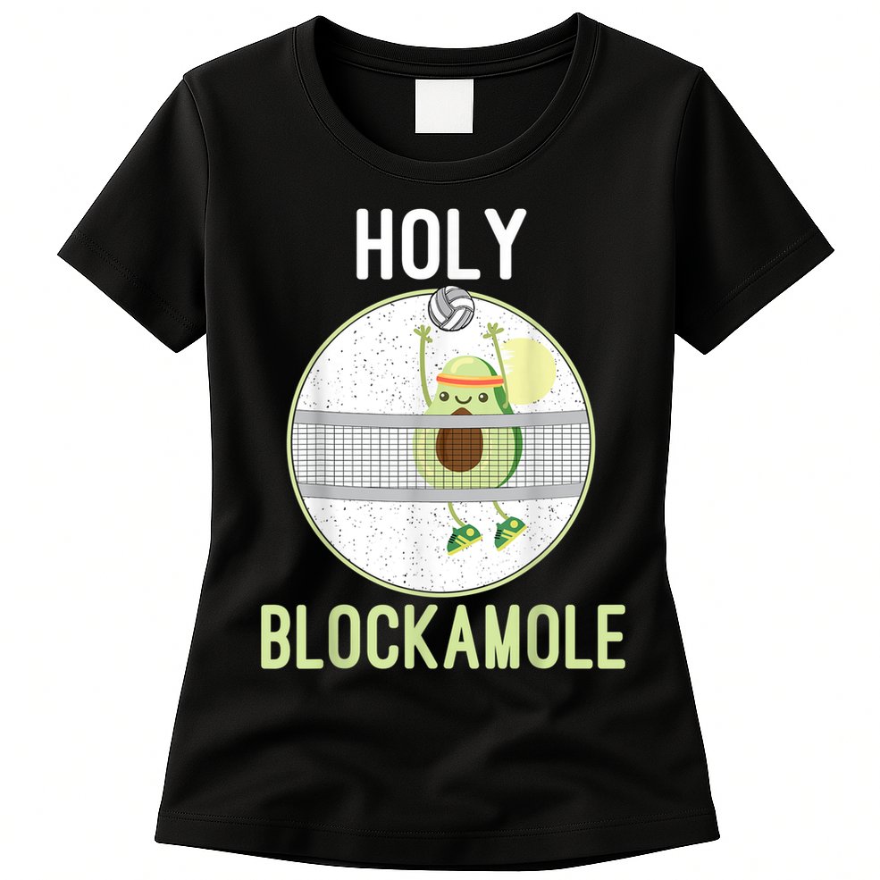 Holy Blockamole Funny Volleyball Block Avocado N Girls Womens T-Shirt