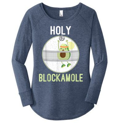 Holy Blockamole Funny Volleyball Block Avocado N Girls Women's Perfect Tri Tunic Long Sleeve Shirt