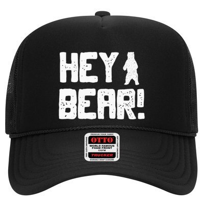 Hey Bear! Funny Hiking Outdoors Black Grizzly Bear Survival Trucker Hat
