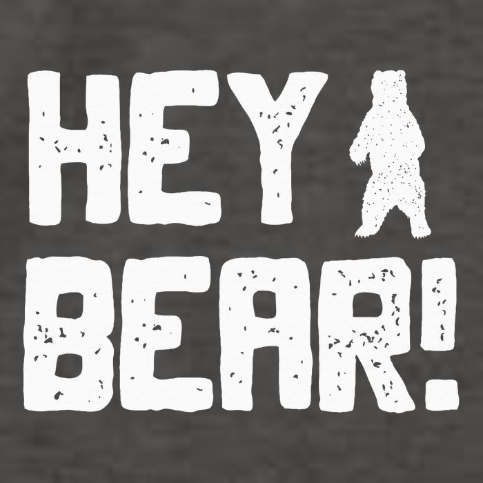 Hey Bear! Funny Hiking Outdoors Black Grizzly Bear Survival Vector Backpack