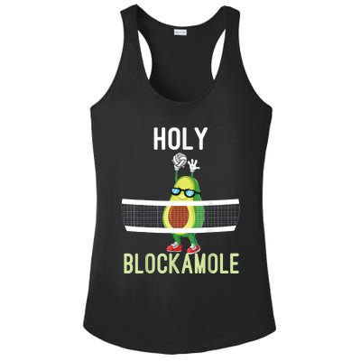 Holy Blockamole Funny Volleyball Block Avocado Ladies PosiCharge Competitor Racerback Tank