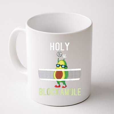 Holy Blockamole Funny Volleyball Block Avocado Coffee Mug