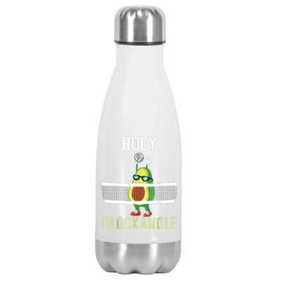 Holy Blockamole Funny Volleyball Block Avocado Stainless Steel Insulated Water Bottle