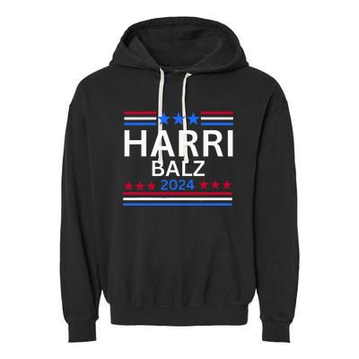 Harri Balz Funny Election Anti Harris Trump Garment-Dyed Fleece Hoodie