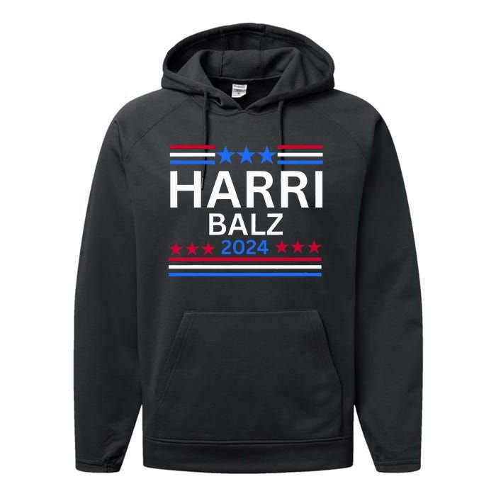 Harri Balz Funny Election Anti Harris Trump Performance Fleece Hoodie