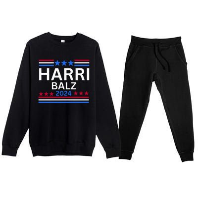 Harri Balz Funny Election Anti Harris Trump Premium Crewneck Sweatsuit Set