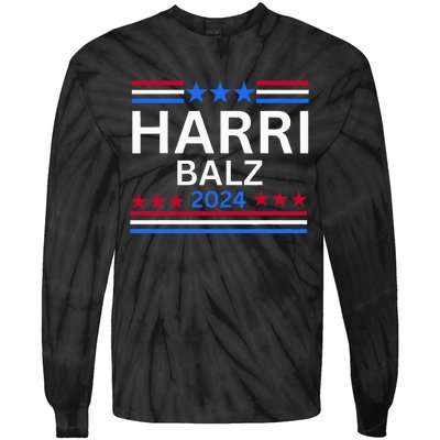 Harri Balz Funny Election Anti Harris Trump Tie-Dye Long Sleeve Shirt