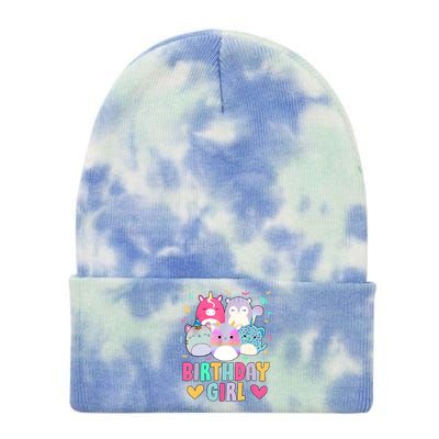 Happy Birthday Girl Squish Squad Mallow Cute Tie Dye 12in Knit Beanie