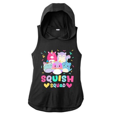 Happy Birthday Girl Squish Squad Mallow Ladies PosiCharge Tri-Blend Wicking Draft Hoodie Tank