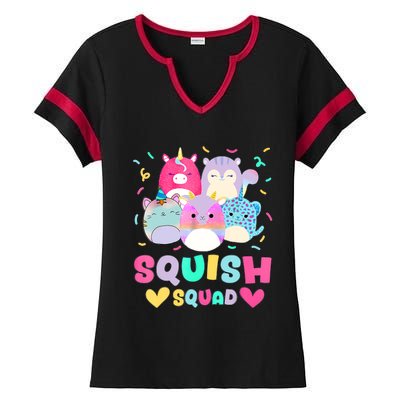 Happy Birthday Girl Squish Squad Mallow Ladies Halftime Notch Neck Tee