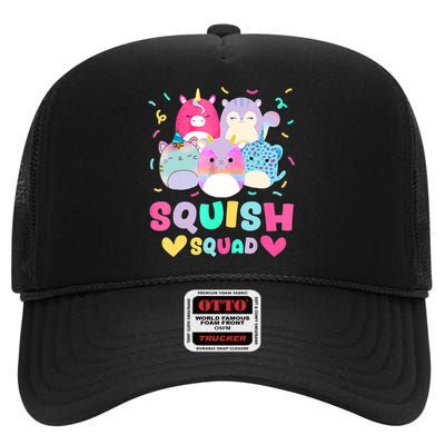 Happy Birthday Girl Squish Squad Mallow High Crown Mesh Back Trucker Hat