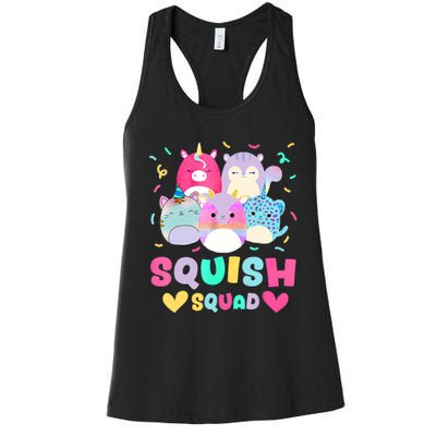 Happy Birthday Girl Squish Squad Mallow Women's Racerback Tank