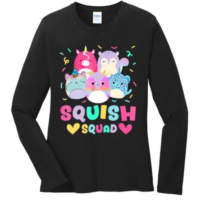 Happy Birthday Girl Squish Squad Mallow Ladies Long Sleeve Shirt