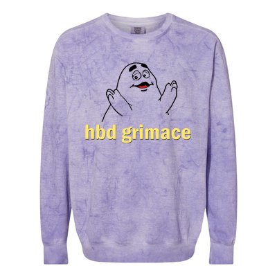 Happy Birthday Grimace Birthday Grimace Birthday Colorblast Crewneck Sweatshirt