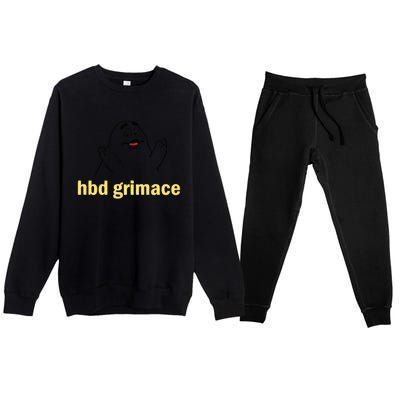 Happy Birthday Grimace Birthday Grimace Birthday Premium Crewneck Sweatsuit Set