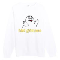 Happy Birthday Grimace Birthday Grimace Birthday Premium Crewneck Sweatshirt