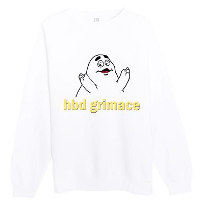 Happy Birthday Grimace Birthday Grimace Birthday Premium Crewneck Sweatshirt