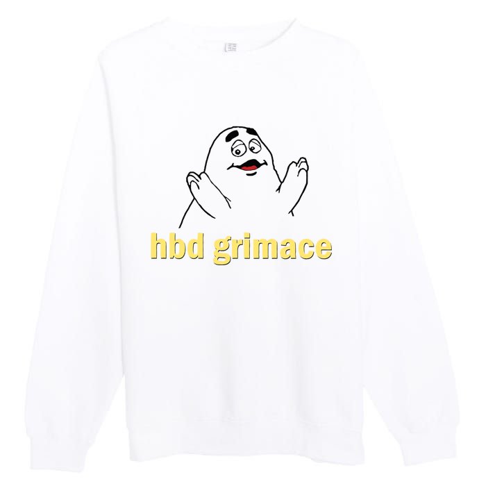 Happy Birthday Grimace Birthday Grimace Birthday Premium Crewneck Sweatshirt