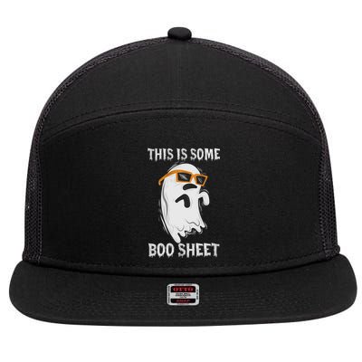 Halloween Boo Ghost Costume This Is Some Boo Sheet Gift 7 Panel Mesh Trucker Snapback Hat