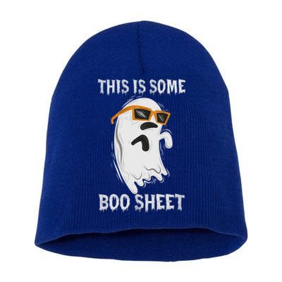 Halloween Boo Ghost Costume This Is Some Boo Sheet Gift Short Acrylic Beanie