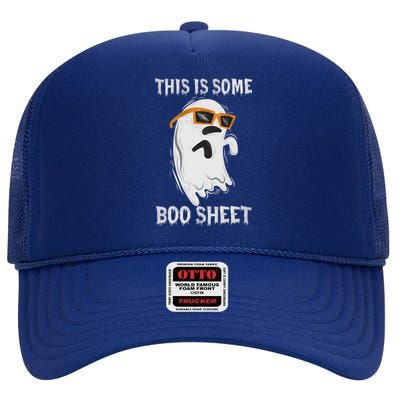 Halloween Boo Ghost Costume This Is Some Boo Sheet Gift High Crown Mesh Back Trucker Hat