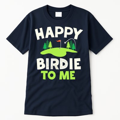 Happy Birdie Golfer Funny Golf Birthday Gift Tall T-Shirt