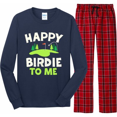 Happy Birdie Golfer Funny Golf Birthday Gift Long Sleeve Pajama Set