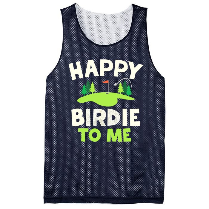 Happy Birdie Golfer Funny Golf Birthday Gift Mesh Reversible Basketball Jersey Tank