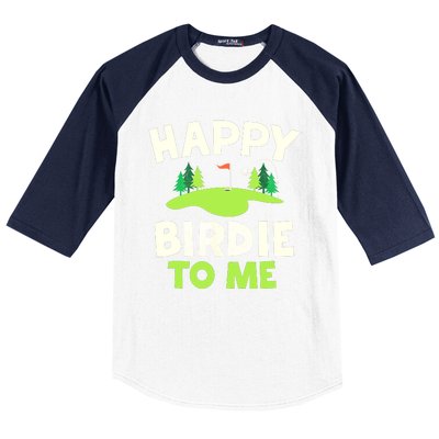 Happy Birdie Golfer Funny Golf Birthday Gift Baseball Sleeve Shirt