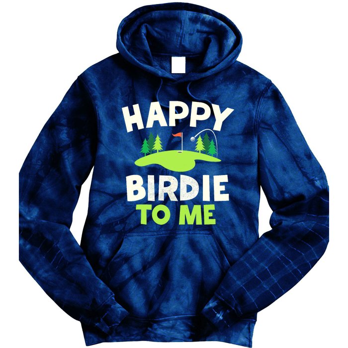 Happy Birdie Golfer Funny Golf Birthday Gift Tie Dye Hoodie