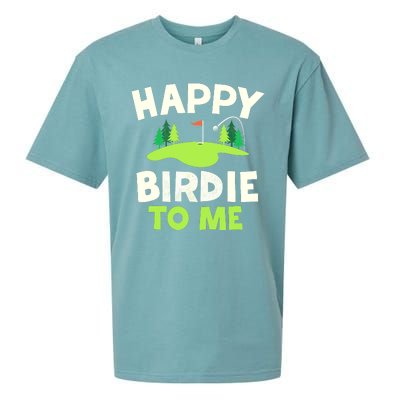 Happy Birdie Golfer Funny Golf Birthday Gift Sueded Cloud Jersey T-Shirt