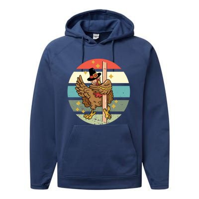 Holiday Bird Gift Performance Fleece Hoodie