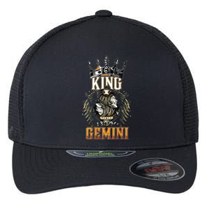 Happy Birthday Gemini King Black King Zodiac Birthday Flexfit Unipanel Trucker Cap