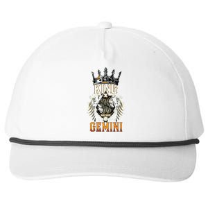 Happy Birthday Gemini King Black King Zodiac Birthday Snapback Five-Panel Rope Hat