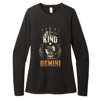 Happy Birthday Gemini King Black King Zodiac Birthday Womens CVC Long Sleeve Shirt