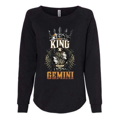 Happy Birthday Gemini King Black King Zodiac Birthday Womens California Wash Sweatshirt