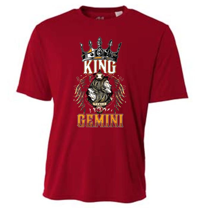 Happy Birthday Gemini King Black King Zodiac Birthday Cooling Performance Crew T-Shirt