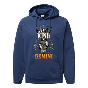 Happy Birthday Gemini King Black King Zodiac Birthday Performance Fleece Hoodie