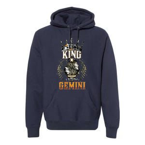 Happy Birthday Gemini King Black King Zodiac Birthday Premium Hoodie