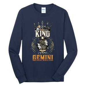 Happy Birthday Gemini King Black King Zodiac Birthday Tall Long Sleeve T-Shirt