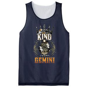 Happy Birthday Gemini King Black King Zodiac Birthday Mesh Reversible Basketball Jersey Tank