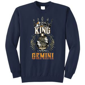 Happy Birthday Gemini King Black King Zodiac Birthday Tall Sweatshirt