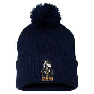 Happy Birthday Gemini King Black King Zodiac Birthday Pom Pom 12in Knit Beanie