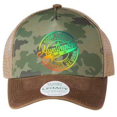Huntington Beach Good Vibes Original Design Legacy Tie Dye Trucker Hat