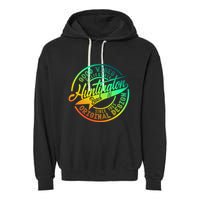 Huntington Beach Good Vibes Original Design Garment-Dyed Fleece Hoodie